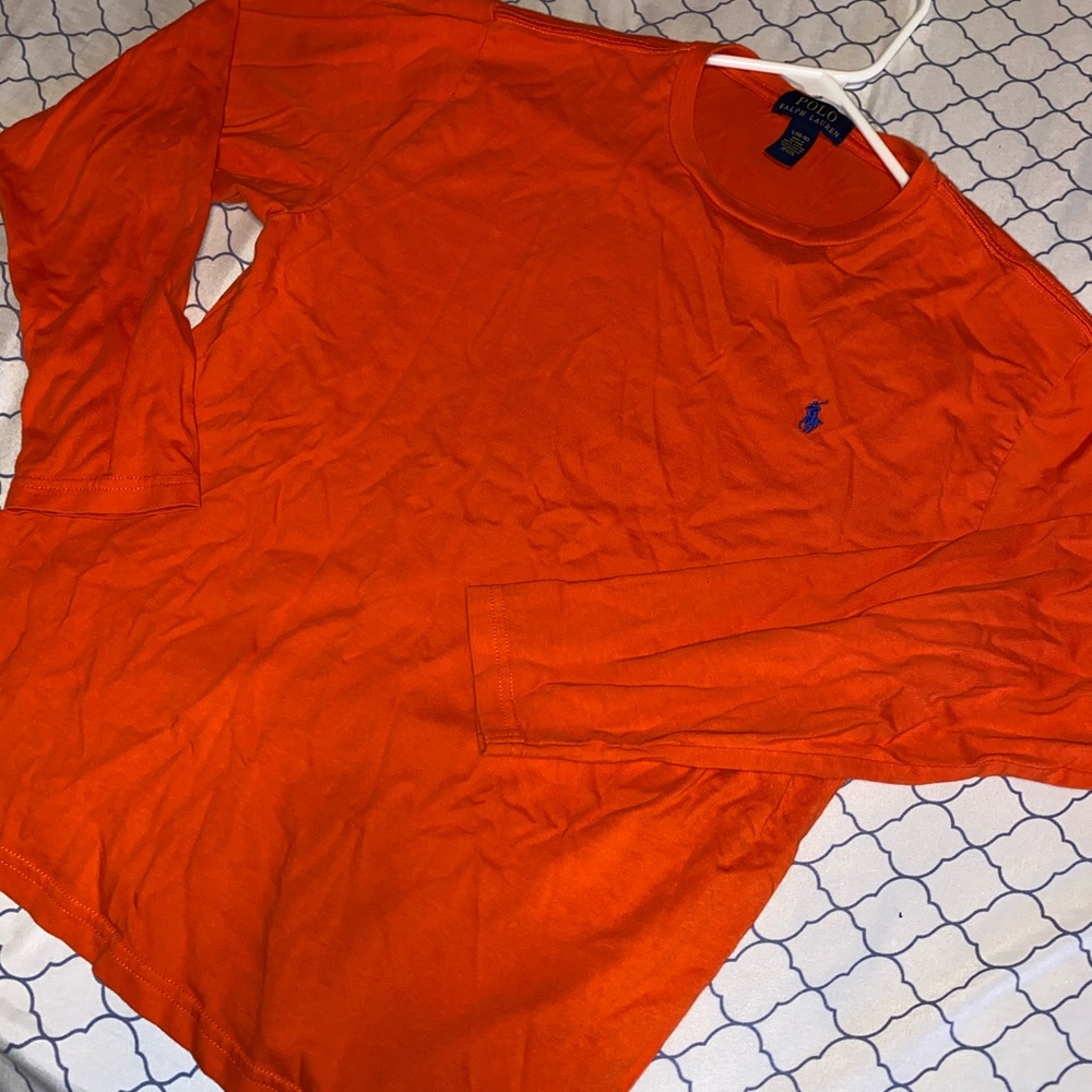 Long Sleeved ORANGE Polo Ralph Lauren 🏇🏻 Tee